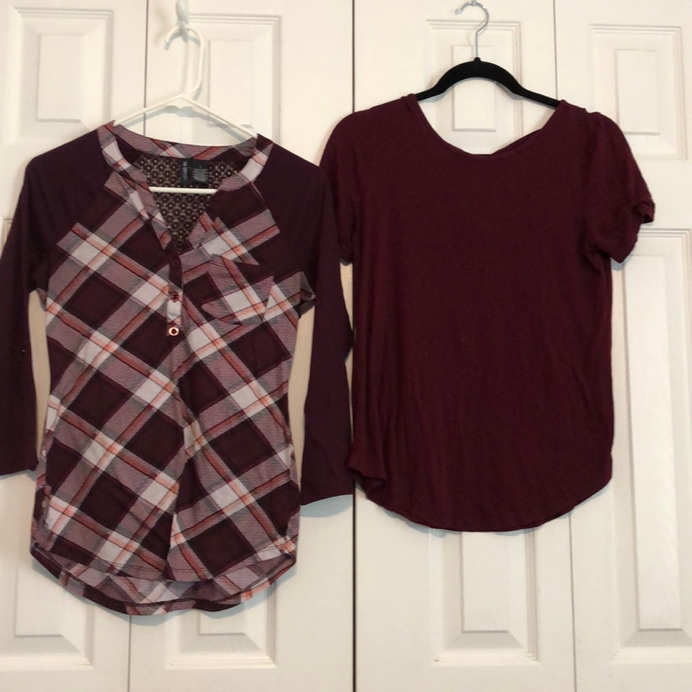 3 shirts one longsleeve two short sleeve for girl